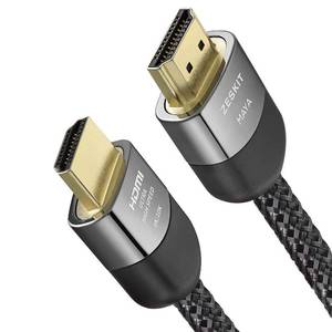 lot 8303 image: Zeskit Certified 2.1 8K HDMI Cable 48Gbps 4K120Hz Compatible with Soundbar eARC HDR10 VRR Dolby Vision Atmos HDCP 2.2 & 2.3 Gaming PS5 Xbox Series X Apple TV Roku (Ultra High Speed, Maya Short 1.5ft) - Retail $14