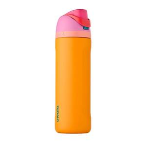 lot 8318 image: Owala FreeSip Insulated Stainless Steel Water Bottle with Straw for Sports, Travel, and School BPA-Free Sports Water Bottle, 24 oz, Tropical - Retail $30