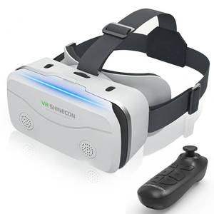 lot 8330 image: CoCerKet VR Headset for Smartphones 4.7-7 Inch with Bluetooth Controller, Aspheric HD Lens, Adjustable Focus & IPD, Ventilated Design - Retail $30