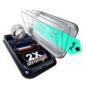 lot 8338 image: ESR 3 Pack of iPhone 17 Pro Screen Protector, Military-Grade Shatterproof, 9H Hardness, Full Coverage Tempered Glass with Ultra Fit Tray - Retail $13