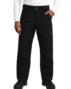 lot 8348 image: Spyder Mens Snow Pants - High Performance Weatherproof Insulated Stretchy Ski Pants - Warm Winter Pants for Men, Size Large, Black Raven - Retail $70