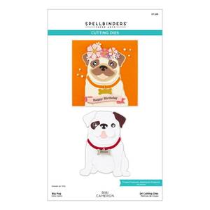 lot 8360 image: Spellbinders S7-248 Big Pug Etched Dies from The Bibis Cats and Pugs Collection by Bibi Cameron
