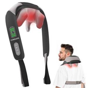 lot 8364 image: Heycool Cordless Neck and Shoulder Massager with Heat, Shiatsu Neck Back Massager Deep Tissue, 3 Massage Intensity & 2 Heating Area, Gifts for Women, Men - Retail $70