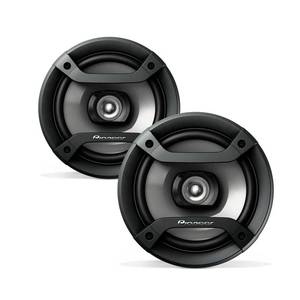lot 8368 image: PIONEER F-Series TS-F1634R 6.5in 2-Way Speakers (Pair) 200W Max, Balanced Sound  Smooth Treble, Great Stock Replacement, High-Efficiency Speaker Designed for OEM Power ONE TWEETER MISSING - Retail $25