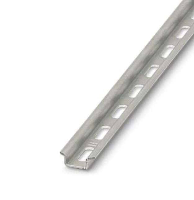 lot 135 image: Pack of 10 - NS 15 PERF 2000MM VPE 10 - DIN rail perforated Steel, galvanized, see images