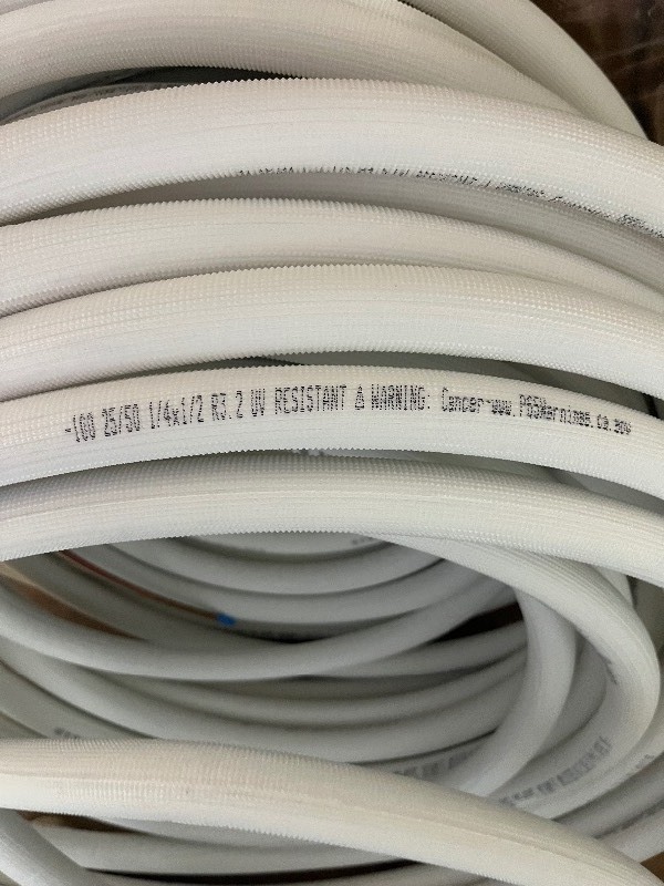 lot 55 image: White 100 Single Copper Line Tube 260 1412 R3.2 UV Resistant