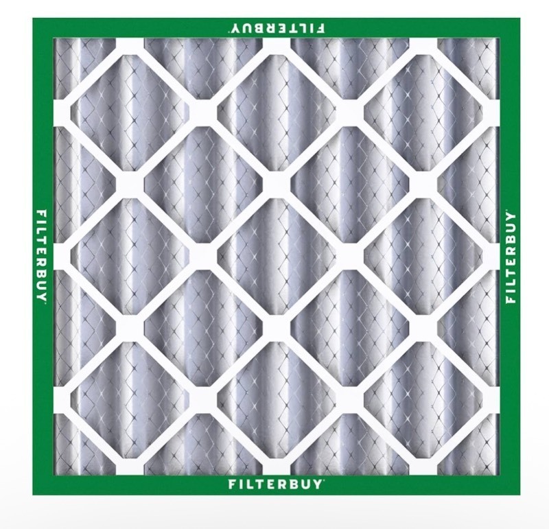 lot 187 image: Filterbuy 20x20x4 Air Filter M11 Essential Dust & Allergy Defense (2-Pack), Electrostatic Pleated HVAC AC Furnace Filters Replacement (Actual Size 19.50 x 19.50 x 3.63) - Sm Crease on edge