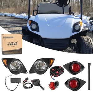 lot 10 image: Golf Cart Light Kit for Yamaha G29 Drive 2007-up, Headlights Taillights Turn Signals Hazard Brake Lights Horn