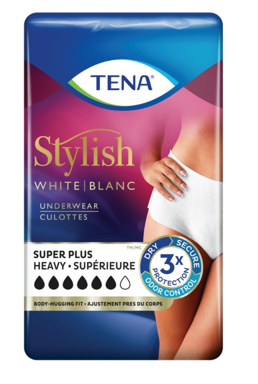 lot 580 image: Box of 4, 14 Packs TENA Stylish Super Plus Incontinence Pull-Up Underwear for Women, Heavy Absorbency XL TG