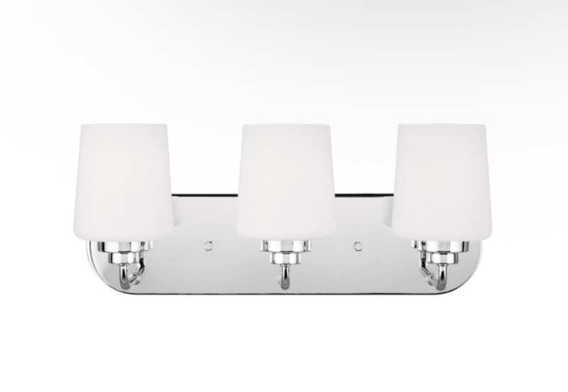 lot 144 image: Generation Lighting Windom 3 Light 18 Wide Bathroom Vanity Light Retails $125