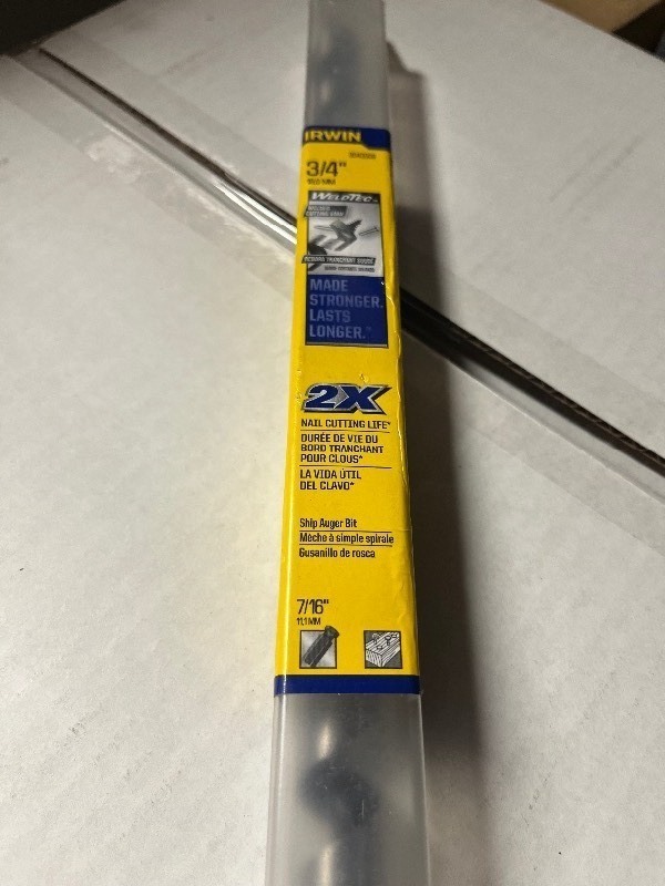 lot 257 image: IRWIN 3048009 34 WeldTec Ship Auger Bit Professional Quality