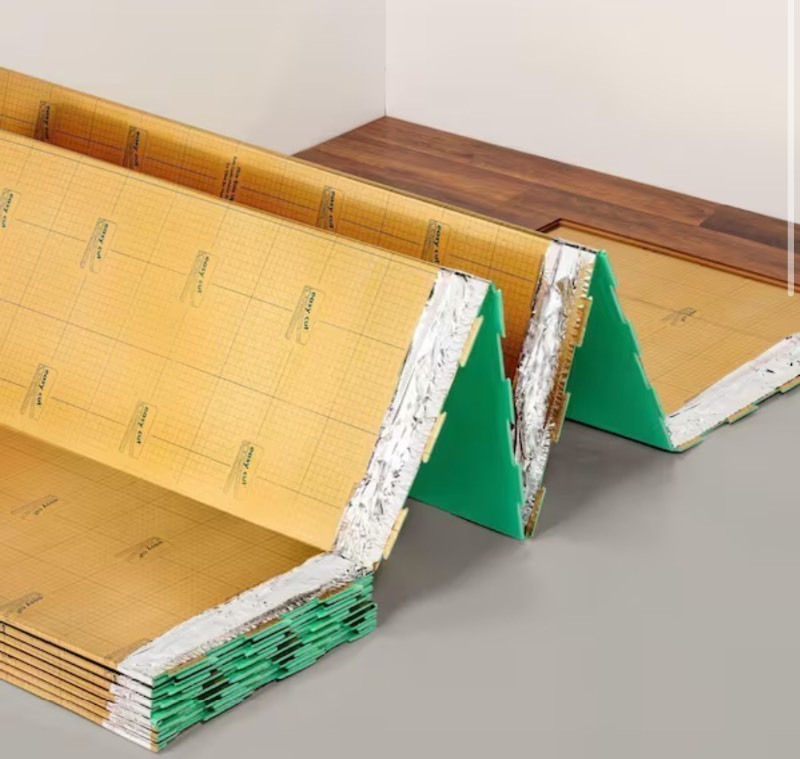 lot 337 image: Floorcomfort 100 sq. ft. Fanfold 4 ft. W x 25 ft. L x 5 mm T Underlayment for Laminate and Engineered Hardwood