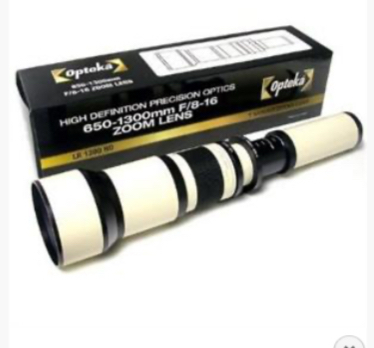 lot 36 image: Opteka PLATINUM SERIES HIGH DEFINITION PRECISION OPTICS LR 1300 HD T-MOUNT 650-1300mm F8-16 Super Telephoto Zoom Lens Retails $129