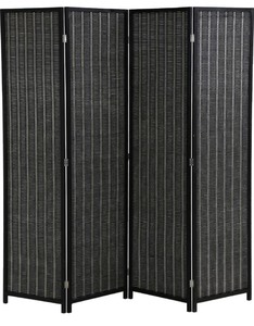 lot 30 image: 4 Panel Room Divider Room Divider Wall Folding Privacy Screens,partition Room dividers for Home Office Studio Apartment (Black)
