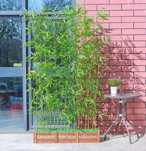 lot 24 image: Floor Plant Decor Garden Artificial Bamboo Silk Trees Room Divider for Indoor Outdoor, Office Living Room Barrier Screen Yard Fence Patio Ornaments Retails $372