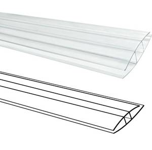 lot 1766 image: 10 PCS Polycarbonate Greenhouse H-Clip Connectors 4ft Length, Fits 0.16 &amp 0.24 Twin-Wall Polycarbonate Panels Duty Dust, Rain &amp Moisture Protection Durable (H-Clip 4  1.57  0.24)