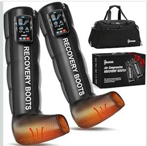 lot 1782 image: YINGGG Leg Massager with Heat and Compression Cordless Recovery System for Improved Circulation, Professional Foot Massage Boot with 5 Massage Areas, 8 Intensities(-Medium