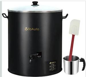 lot 1790 image: TOAUTO 60 Lbs Commercial Digital Wax Melter, 30L Extra Large Electric Candle Making Machine for with Adjustable Temperature Control, Fast-Pour Spout & Easy Clean for Candle Business 1100W 120V