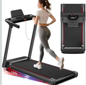lot 1800 image: Treadmill with Incline 3-in-1 Portable Treadmills for Home Small, Incline Walking Pad Treadmill with Handle Bar, Walking Pad Foldable with 3.0HP Quiet Brushless, LED Dispay, 300LBS Capacity Black