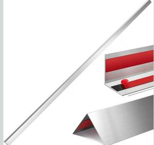 lot 1813 image: Therwen 10 Pcs 304 Stainless Steel Wall Corner Guards 0.5 x 0.5 x 36 Inch Self Adhesive Heavy Duty Corner Protector Trim with 90 Degree Angle for Wall Protection Metal Edge Guard