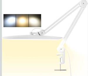 lot 1814 image: 3000 Lumens Adjustable LED Desk Lamp & Task Lamp - Bright, Dimmable Lighting for Office, Crafts, Nails &Salon Hobbies with Clamp (CCT, White)