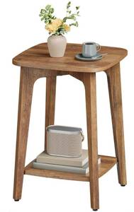 lot 1839 image: Side Table, 2-Tier Small Square End Table, Nightstand