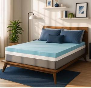 lot 1843 image: Memory Foam Mattress Topper - 2 Inch, Pressure Relieving, Cooling Comfort