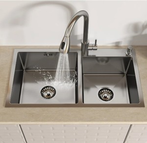 lot 1835 image: bdc stainless steel sink h762009a 17x30