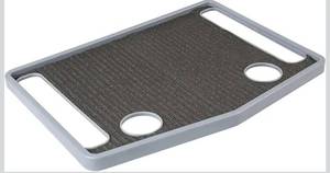 lot 1855 image: Support Plus Walker Tray Table - Mobility Table for Walker with Non-Slip Mat, Accessories, and Cup Holder (21x16) - Gray