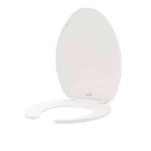 lot 1863 image: Bemis Commercial Duty Plastic White Elongated Toilet Seat