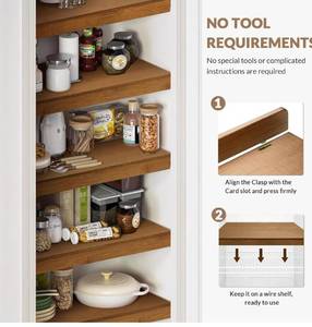 lot 1878 image: Gashell Wire Shelf Covers, Bamboo Wire Rack Covers for Pantry, Closet (2pcs, 24 W x 16 D)