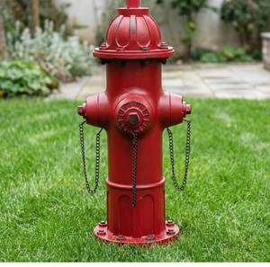 lot 1889 image: Fake Fire Hydrant Statue, Training Dogs to Pee on Outdoor Courtyard Ornament Decorations,Porch Yard Garden Decor Firefighter Gift (14.5 High, Retro