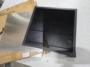 lot 1893 image: Upgraded Oxide Coating Honeycomb Laser Bed 500x500mm Honeycomb Work Table with Fixed Magnets for Most Laser Engraving Machines Fast Heat Dissipation and Smoke Elimination 19.68x19.68