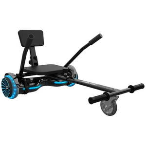 lot 1897 image: Hover-1 Turbo Hoverboard and Kart Combo in Black  Infinity LED Wheels  Hoverboard and Hover Kart Included