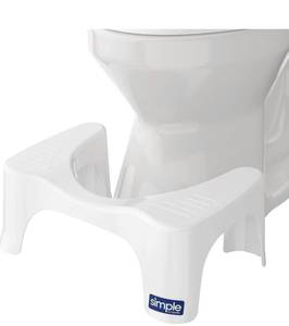 lot 1902 image: Squatty Potty Simple Curve Bathroom Toilet Stool 7 White