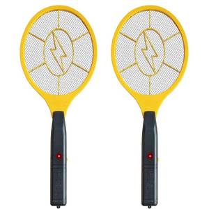 lot 1948 image: 2 Pack Electric Fly Swatter, Handheld Bug Zapper Racket for Outdoor & Indoor, Mosquito Zapper Racket Battery Powered Tennis Mosquito Rackets for Insect