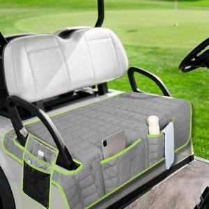 lot 1963 image: Niuartu Golf Cart Seat Cover, Universal Bench Seat Cover with Storage Pockets, Non-Slip Seat Protector for Golf Cart, Fits EZGO Club Car Yamaha, Easy Install