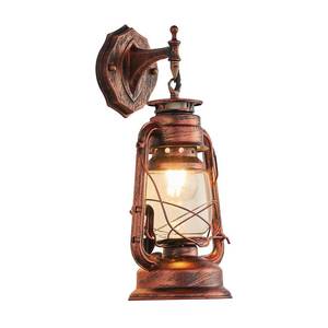 lot 1967 image: NOXARTE Rustic Wall Sconce Lighting Lantern Mounted Light with Glass Lampshade for Hallway Farmhouse Loft W7 x H15