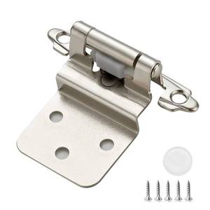 lot 1969 image: 50 Pack (25 Pairs) 38 Inch Insert Kitchen Cabinet Hinges, Satin Nickel Self Closing Hinges for Kitchen Cabinet Doors, Semi-Concealed Cupboard Hardware, Face Mount Hardware, Silver