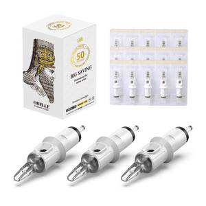 lot 1979 image: Hawink Tattoo Cartridge Needles #10 Bugpin 7 Magnum M-Taper with Membrane Professional Disposable EN05S-50-1007M1