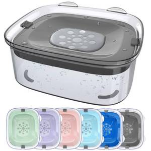 lot 7411 image: AONKEY 3L Dog Water Bowl No Spill, 101oz Large Spill Proof Dog Bowl Reduce Refill, Anti Splash No Mess Dispenser Dripless Slow Drinking Water Bowl for Sloppy Messy Drinkers (Gray)