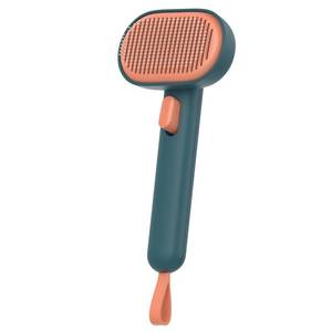 lot 7424 image: Aumuca Skin Friendly Self-Cleaning Slicker Brush for Dogs & Cats, Gentle Pet Grooming Tool for Shedding & Deshedding, Efficient Hair Remover for Long & Short Haired Pets