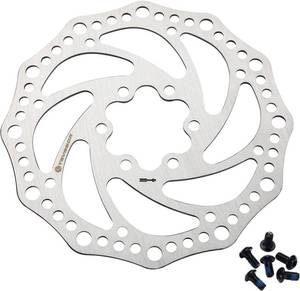lot 7430 image: Teyssor 140mm 160mm 180mm 203mm Bike Disc Brake Rotor with 6 Bolts Fit for Road Bike Mountain Bike BMX MTB