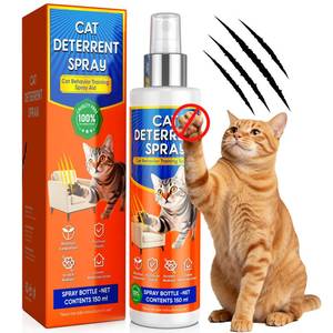 lot 7432 image: Cat Deterrent Spray, Cat Deterrent for Furniture Protection, Pee Spraying, Excessive Chewing & Scratching Everywhere, Cat Repellent Indoor and Outdoor, Pet-Safe Formula, 5.07 Fl Oz
