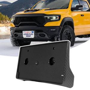 lot 7435 image: Heavy-Duty ABS Front License Plate Bracket License Plate Holder &amp Frame Compatible with Dodge RAM 2018-2024, Quick Installation with Screws, Vibration Dampening &amp Rust-Proof Design,Carbon Fiber