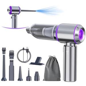 lot 7445 image: houscly Car Vacuum Portable Cordless 20000PA High Power 4-in-1 Compressed Air Duster & Air Blower & Pump Hand Held Vacuum with Brushless Motor for Car, Home, Office,Camping Ideal Gifts for Men & Women