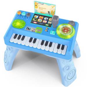 lot 7470 image: Baby DJ Table for Toddlers 1-3, Baby Musical Piano Toys 6-9-12-18 Months Toddler Activity Learning DJ Mixing Table with Music & Light Educational Toy for 1 Year Old Boy Girl First Birthday Infant Gift