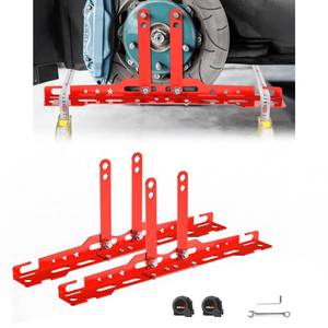 lot 7474 image: mocsenber Wheel Alignment Tool with 2 Measuring Tapes, Upgraded Car Alignment Tool Kit, Automotive Toe Alignment Tool for Home Use, Compatible with More Vehicle Models, Red, Toe Plates
