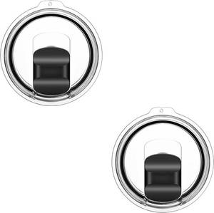 lot 7480 image: 20 oz Tumbler Lids for Yeti, 2 Pcs Replacement Magnetic Spill-Resistant Lids for Yeti 20 oz Tumbler, 10 oz Mug, 10 oz Lowball with Magnetic Slider Switch, BPA Free