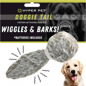 lot 7529 image: Hyper Pet Doggie Tail Interactive Plush Automatic Dog Toys, Durable, Wiggles, Vibrates, and Barks, Batteries Included, for All Dog Breeds, Boredom Buster